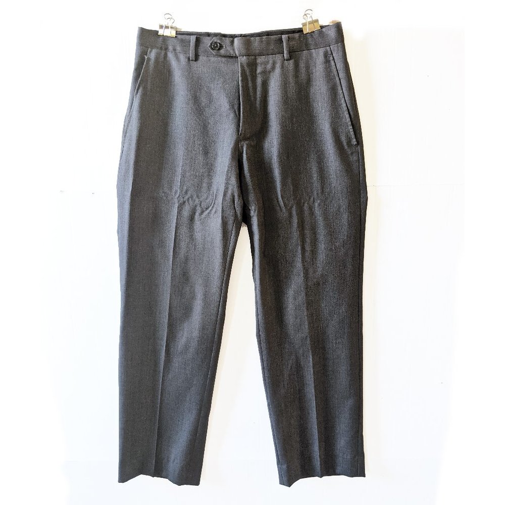 Men's Alfani Grey 100% Wool Dress Pants  30 x 28